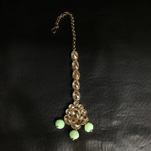 Mint Green Antique Necklace Set - Dazzles Jewellery