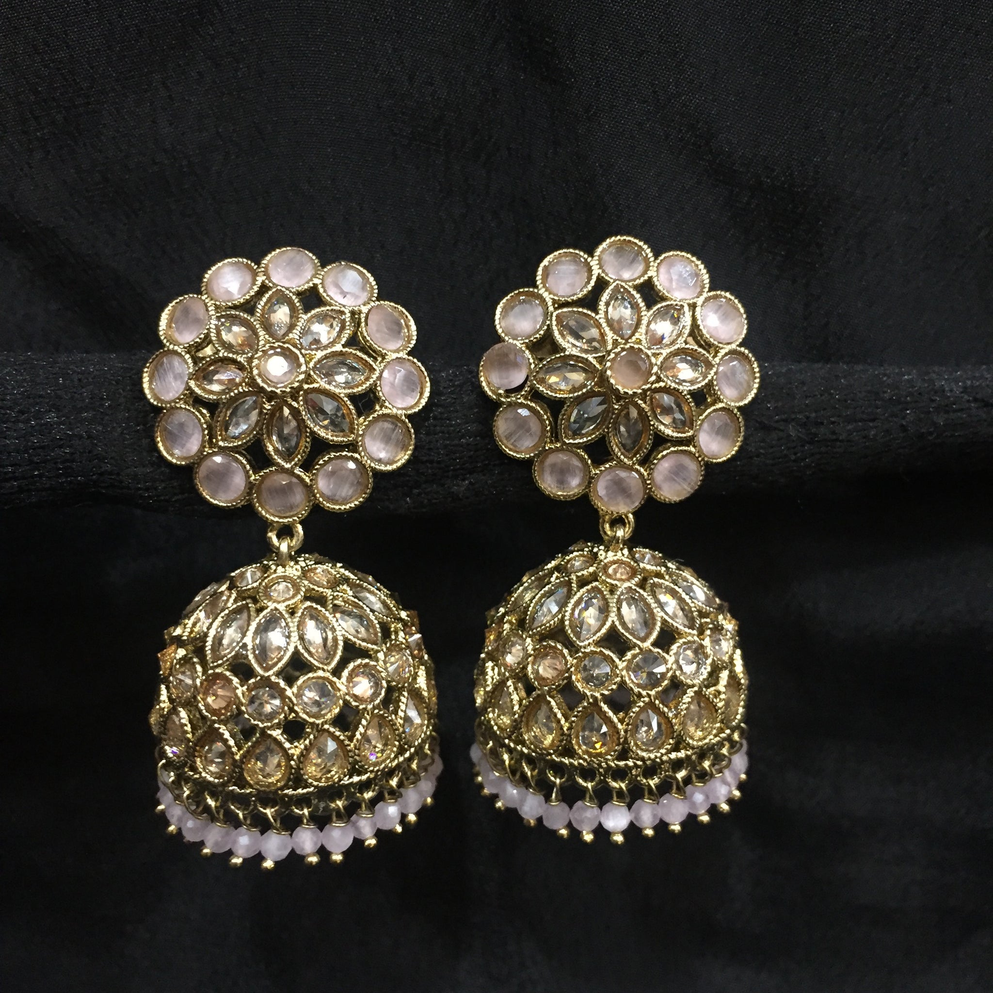 Jhumki Antique Earring 3967-28 - Dazzles Jewellery