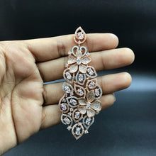 Designer Flower motif Zircon/AD Earring 17691-4873 - Dazzles Jewellery