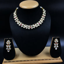 Round Neck Kundan Necklace Set 3702-28 - Dazzles Jewellery