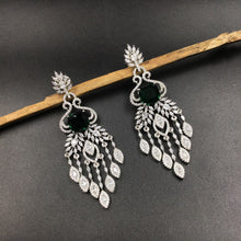Silver Polish Zircon/AD Earring 6688-69 - Dazzles Jewellery
