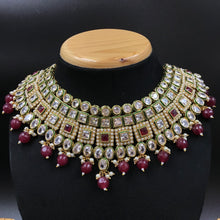 Round Neck Polki Necklace Set 4864-21 - Dazzles Jewellery