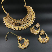 Champagne Color Bridal Choker Set 5893 - Dazzles Jewellery