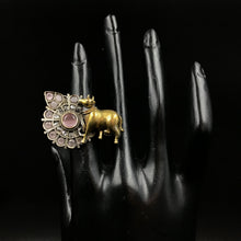 Adjustable Oxidized Ring Cow 4682-59 - Dazzles Jewellery