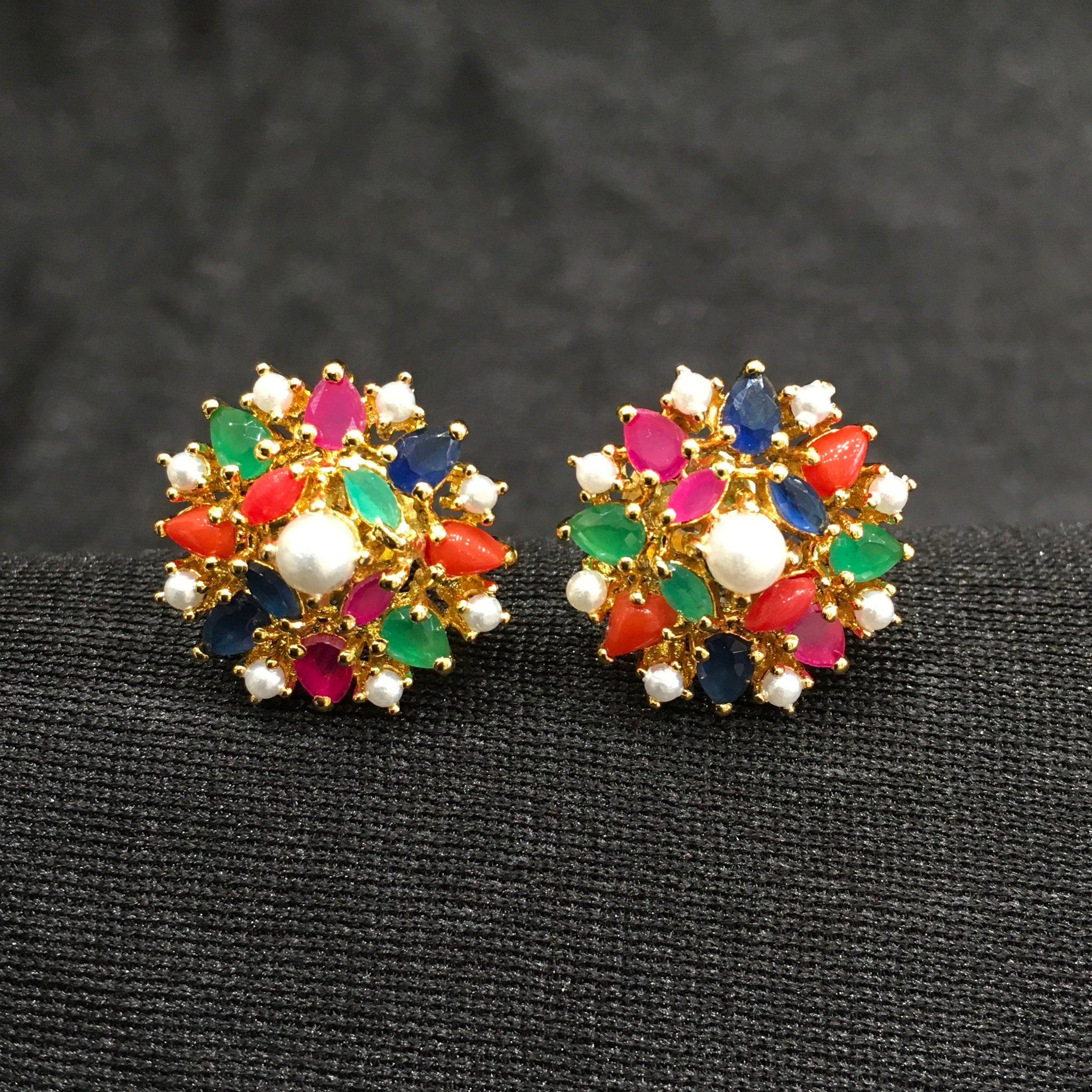 Tops/Studs Jadau Earring 5980-65 - Dazzles Jewellery