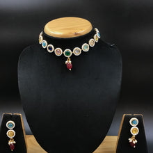 Choker Polki Necklace Set 4878-21 - Dazzles Jewellery