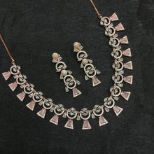 Round Neck Zircon/AD Necklace Set 6202-08 - Dazzles Jewellery