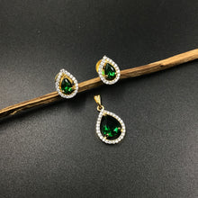 Light Zircon/AD Pendant Set 3446-68 - Dazzles Jewellery