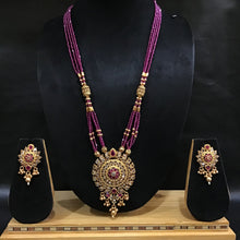 Gold Look Pendant Set 1555-28 - Dazzles Jewellery
