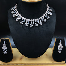 Round Neck Zircon/AD Necklace Set 6205-08 - Dazzles Jewellery