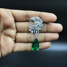 Silver Polish Zircon/AD Earring 6694-69 - Dazzles Jewellery