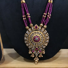 Gold Look Pendant Set 1555-28 - Dazzles Jewellery