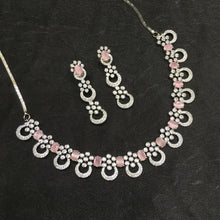 Round Neck Zircon/AD Necklace Set 5930-69 - Dazzles Jewellery