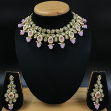 Round Neck Polki Necklace Set 4863-21 - Dazzles Jewellery