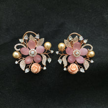 Pink Zircon/AD Earring - Dazzles Jewellery