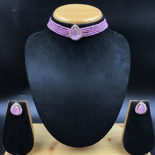 Zircon/AD Choker Set 7177-33 - Dazzles Jewellery