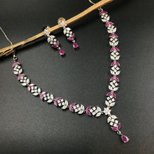 Round Neck Zircon/AD Necklace Set 3154-11 - Dazzles Jewellery