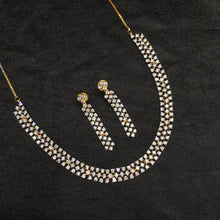 Round Neck Zircon/AD Necklace Set 6206-08 - Dazzles Jewellery