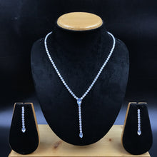 Round Neck Zircon/AD Necklace Set 7170-33 - Dazzles Jewellery