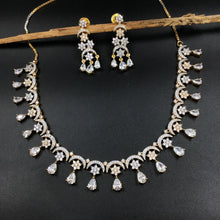 Round Neck Zircon/AD Necklace Set 6204-08 - Dazzles Jewellery