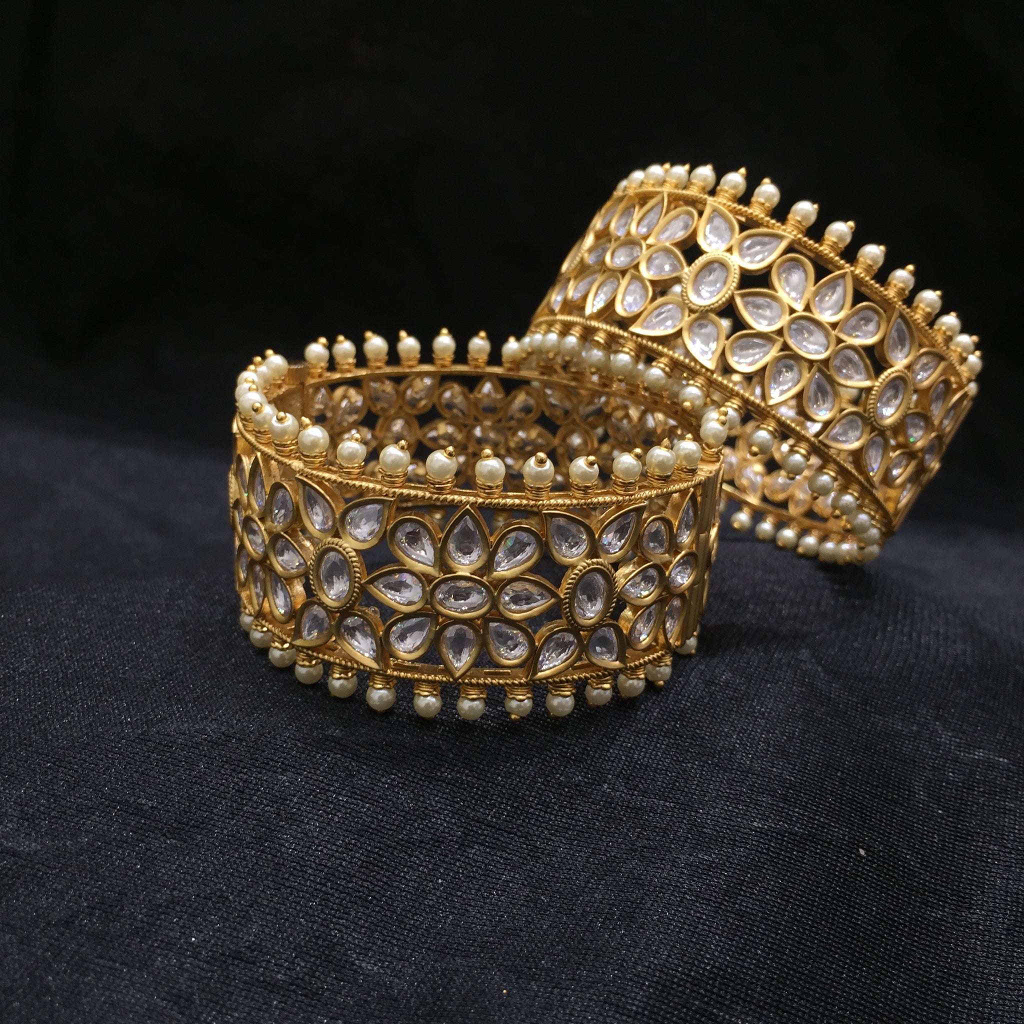 Kundan Bangles/Kada 5500-28 - Dazzles Jewellery