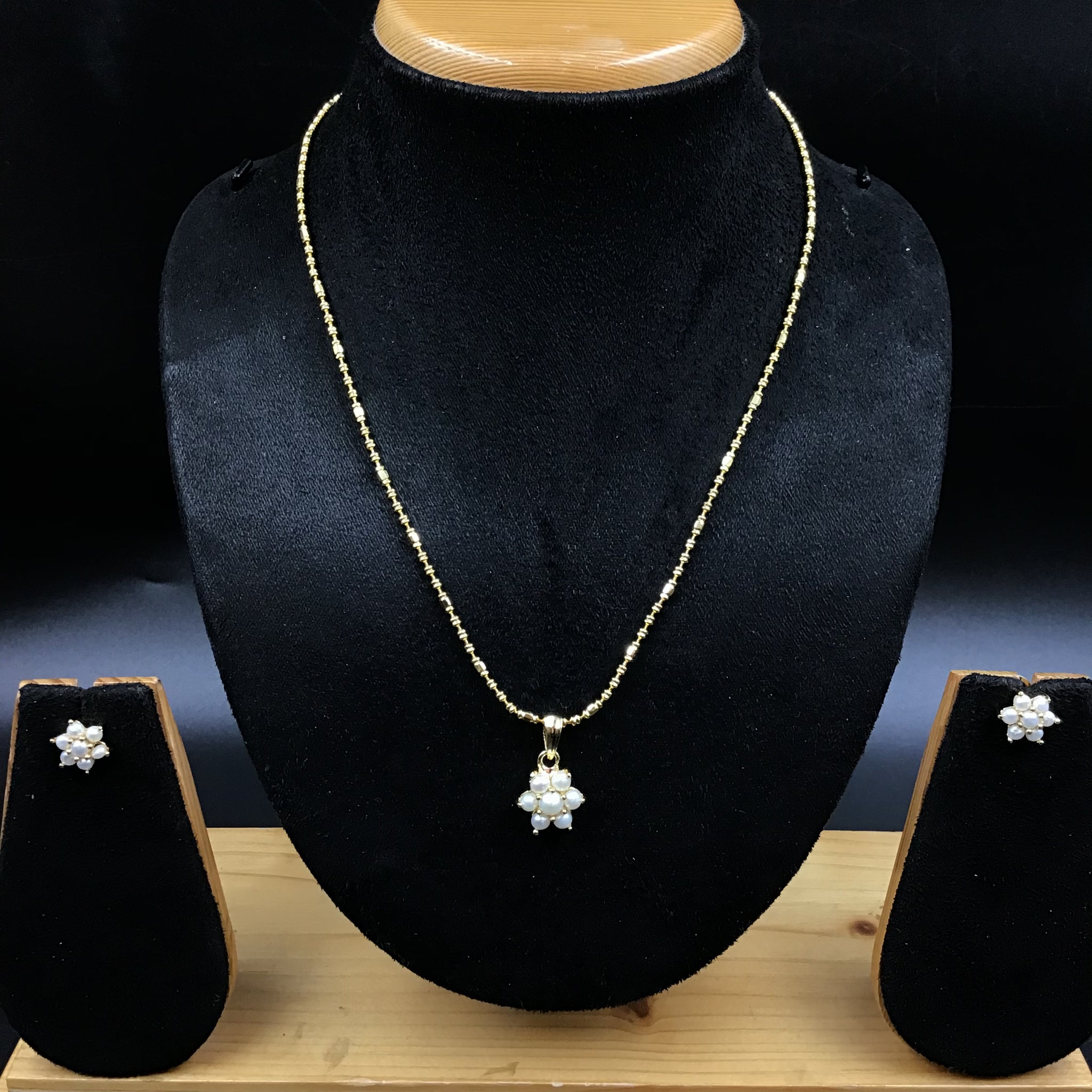 Light Jadau Pendant Set 5602-69 - Dazzles Jewellery