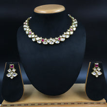 Round Neck Kundan Necklace Set 3709-28 - Dazzles Jewellery