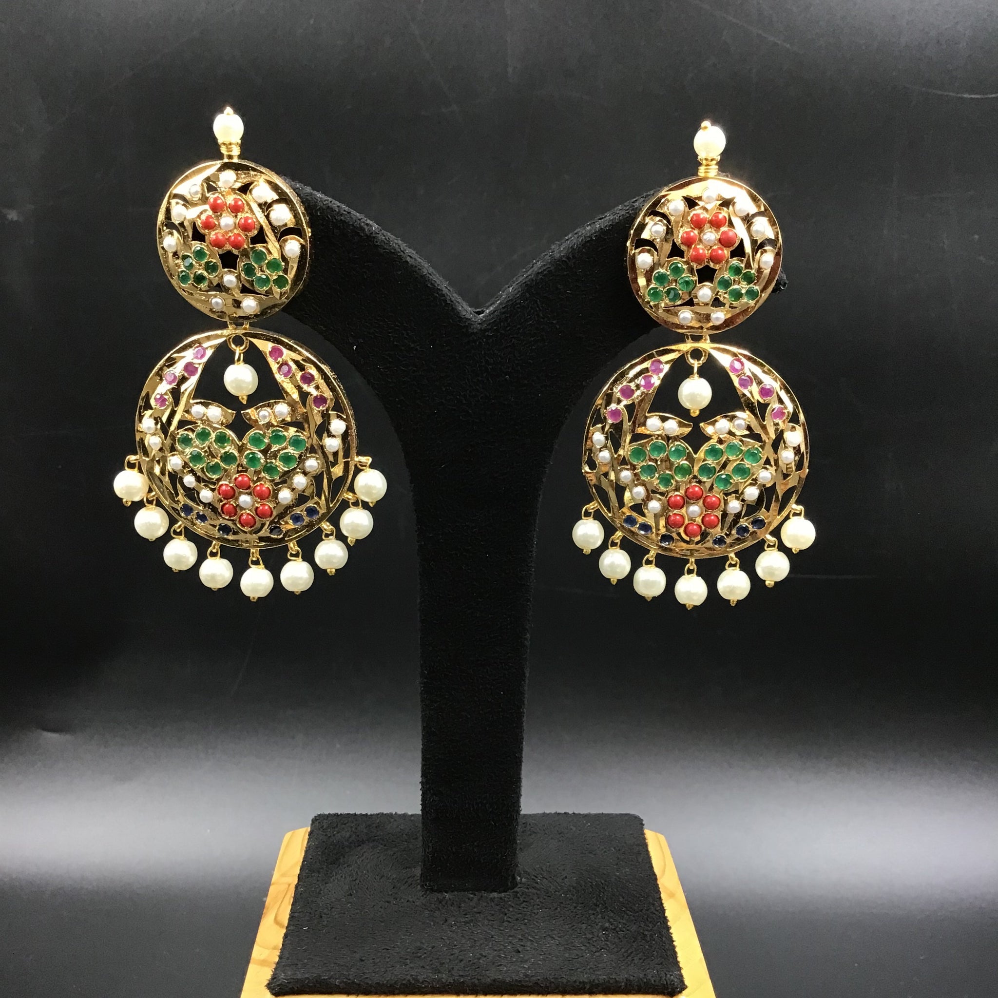 Danglers Jadau Earring 5986-65 - Dazzles Jewellery