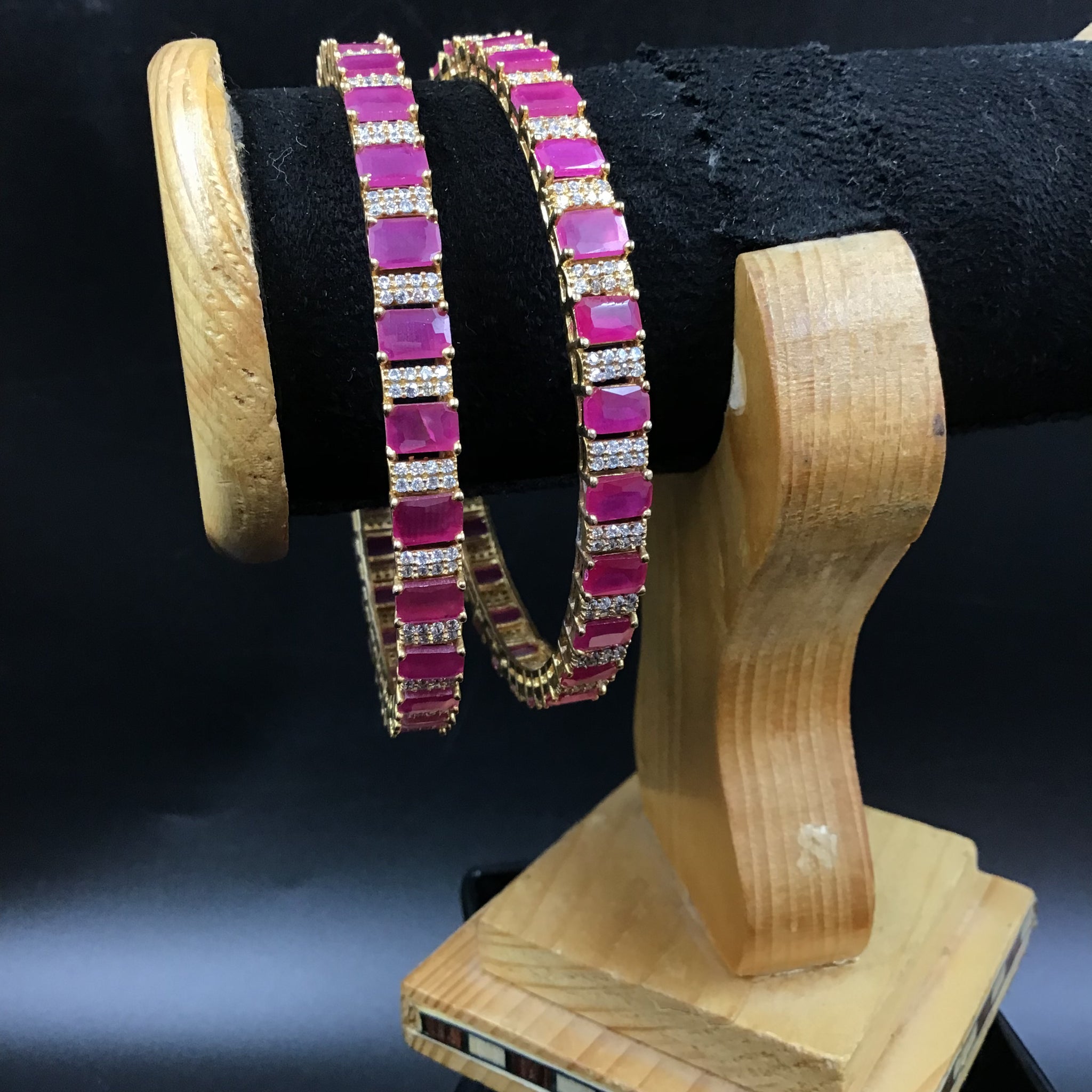 Ruby Bangles/kada11124-7068 - Dazzles Jewellery
