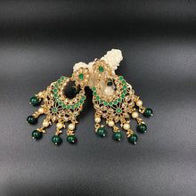 Green Gold Look Choker Set 17267 - Dazzles Jewellery