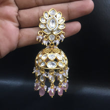 Pink Kundan Earring - Dazzles Jewellery