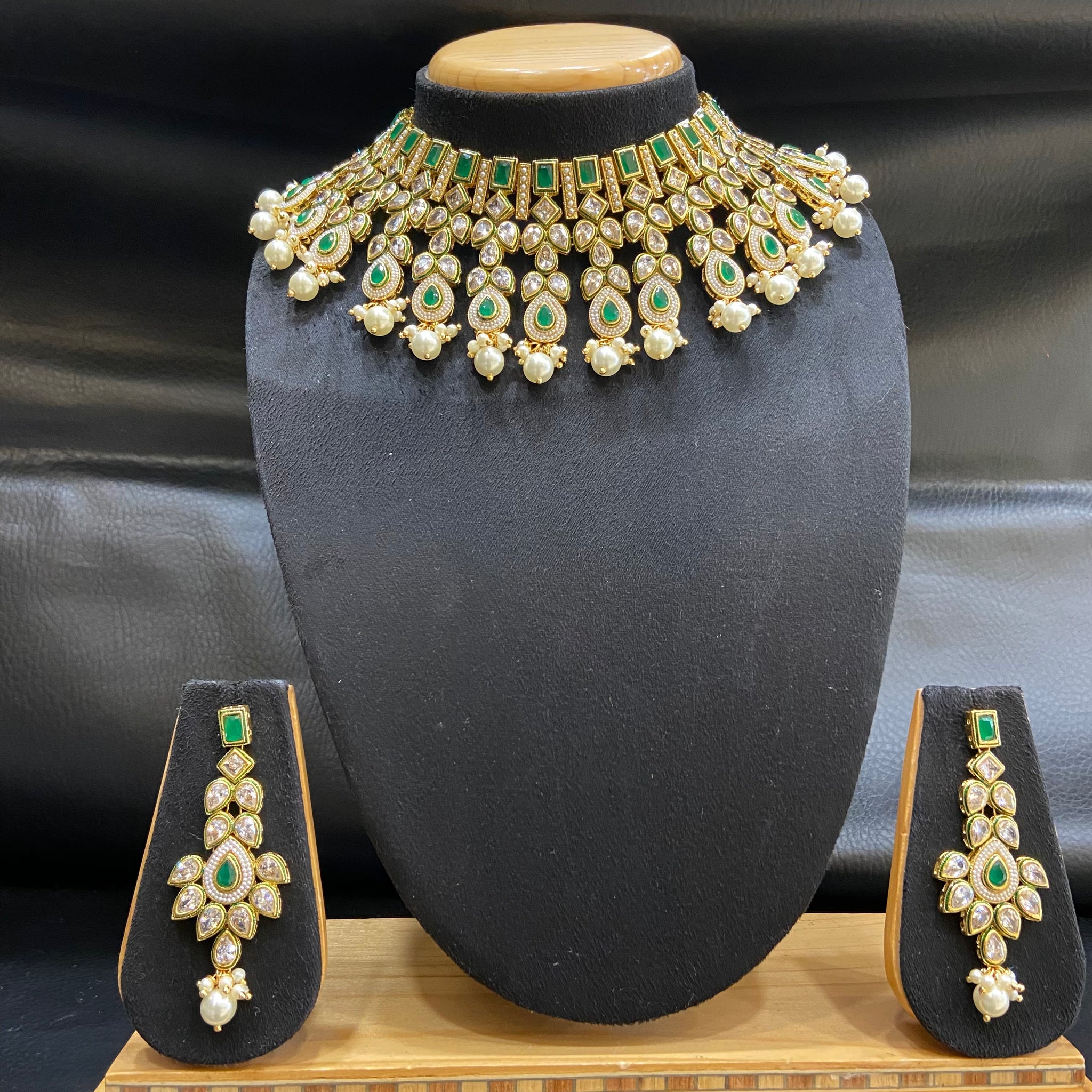 Polki Necklace Set 1010-21 - Dazzles Jewellery