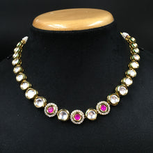 Round Neck Kundan Necklace Set 3531 - Dazzles Jewellery