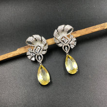 Silver Polish Zircon/AD Earring 6694-69 - Dazzles Jewellery