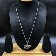 Light Oxidized Pendant Set Cow 4681-59 - Dazzles Jewellery