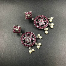 Danglers Oxidized Earring 4384-R - Dazzles Jewellery