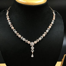 Round Neck Zircon/AD Necklace Set 3171-11 - Dazzles Jewellery