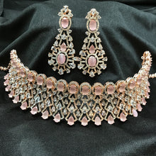 Choker Zircon/AD Necklace Set 3157-11 - Dazzles Jewellery