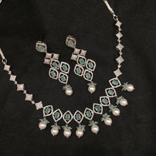 Round Neck Zircon/AD Necklace Set 5927-69 - Dazzles Jewellery