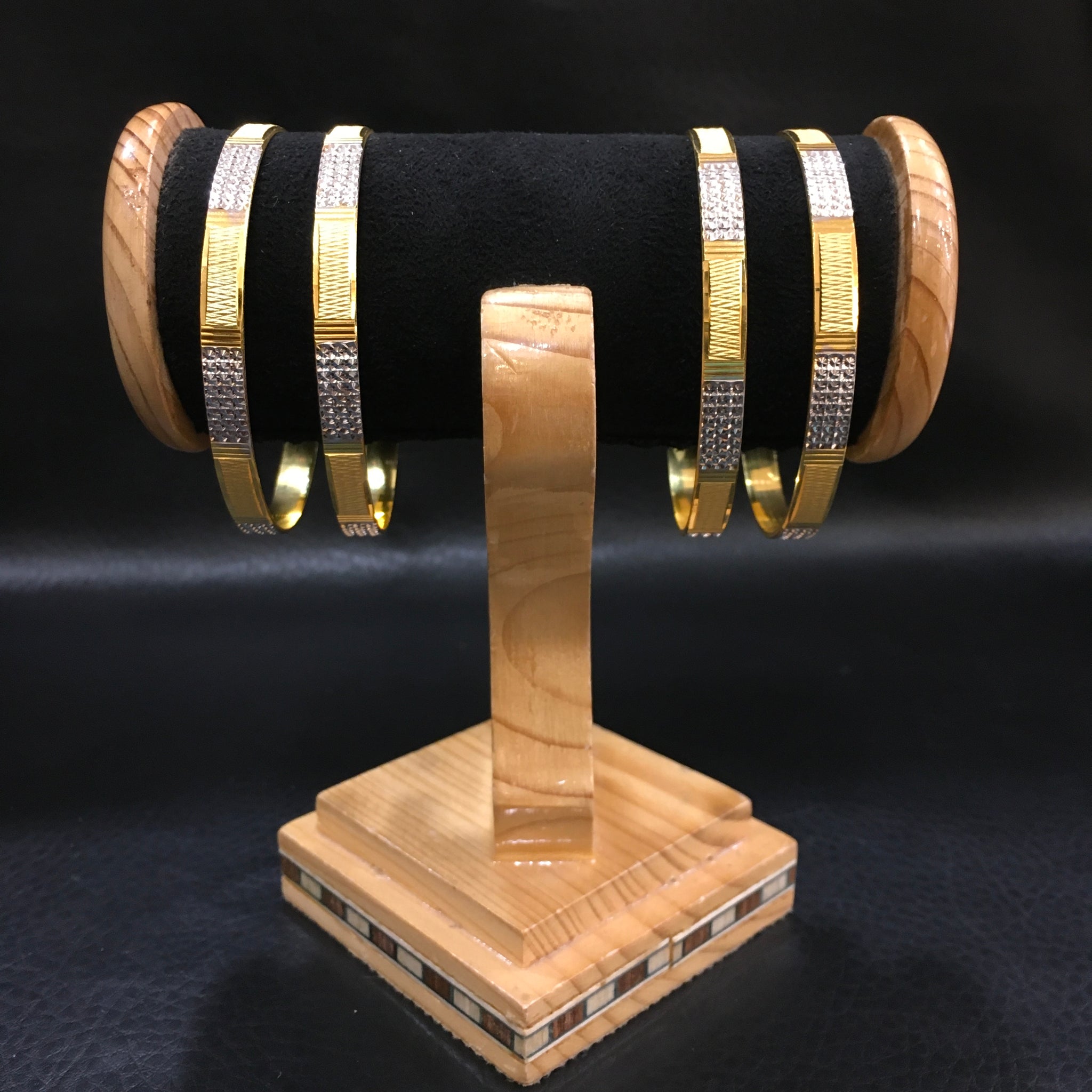 Gold Plated Bangles/Kada 13379-0405 - Dazzles Jewellery