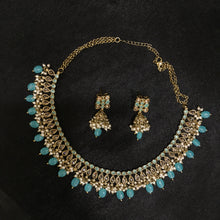 Choker Antique Necklace Set 3684-28 - Dazzles Jewellery
