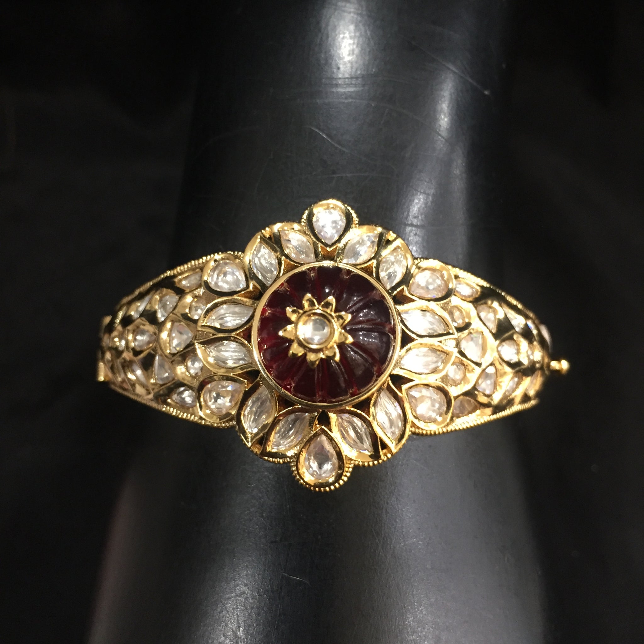 Kundan Bangles/Kada 4071-28 - Dazzles Jewellery