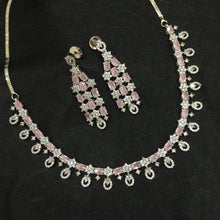 Round Neck Zircon/AD Necklace Set 5928-69 - Dazzles Jewellery