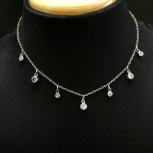 Silver Zircon/AD Necklace Set - Dazzles Jewellery