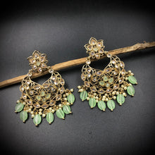 Green Antique Chandbali 13244-0117 - Dazzles Jewellery