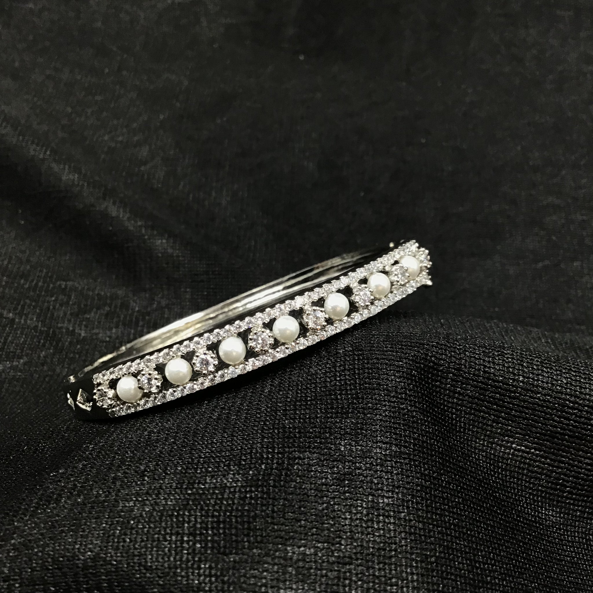 Openable Zircon/AD Bracelet 3238-11 - Dazzles Jewellery