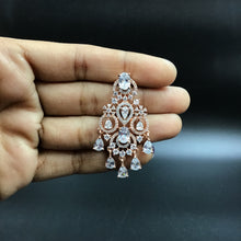 Rose Gold Zircon/AD Choker  Set 18484-5666 - Dazzles Jewellery