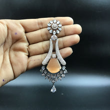 Orange Zircon/AD Earring 9228-3887 - Dazzles Jewellery