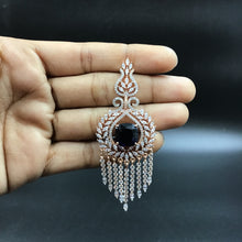 Rose Gold Polish Zircon/AD Earring 6698-69 - Dazzles Jewellery