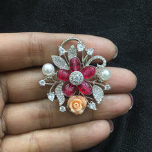 Ruby Zircon/AD Earring - Dazzles Jewellery